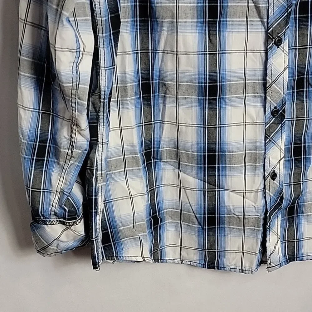 🖤5/$20🖤 ROUTE 66.. plaid button down shirt..